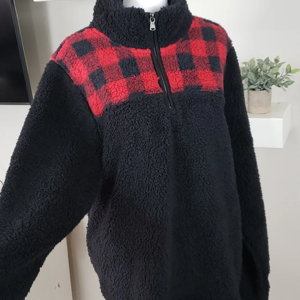Sonoma Goods For Life Super Soft Sherpa Quarter-Zip Top NWT_6